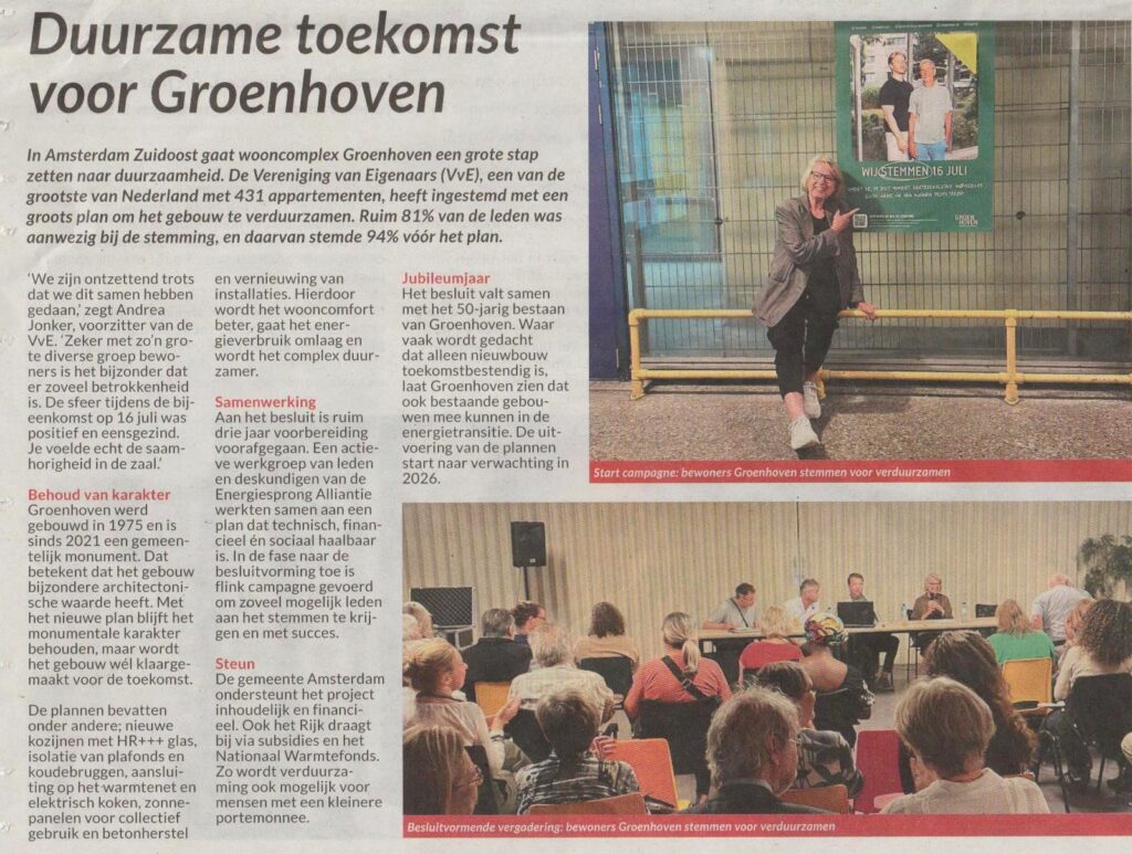 Groenhoven kiest voor duurzame toekomst