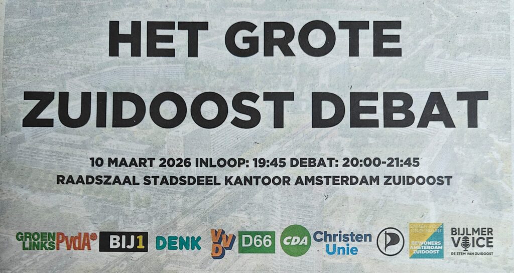 10 maart: het grote Zuidoost debat