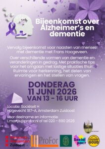 Bijeenkomst over Alzheimer’s en dementie