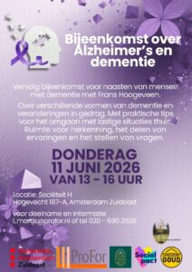 Bijeenkomst over Alzheimer’s en dementie